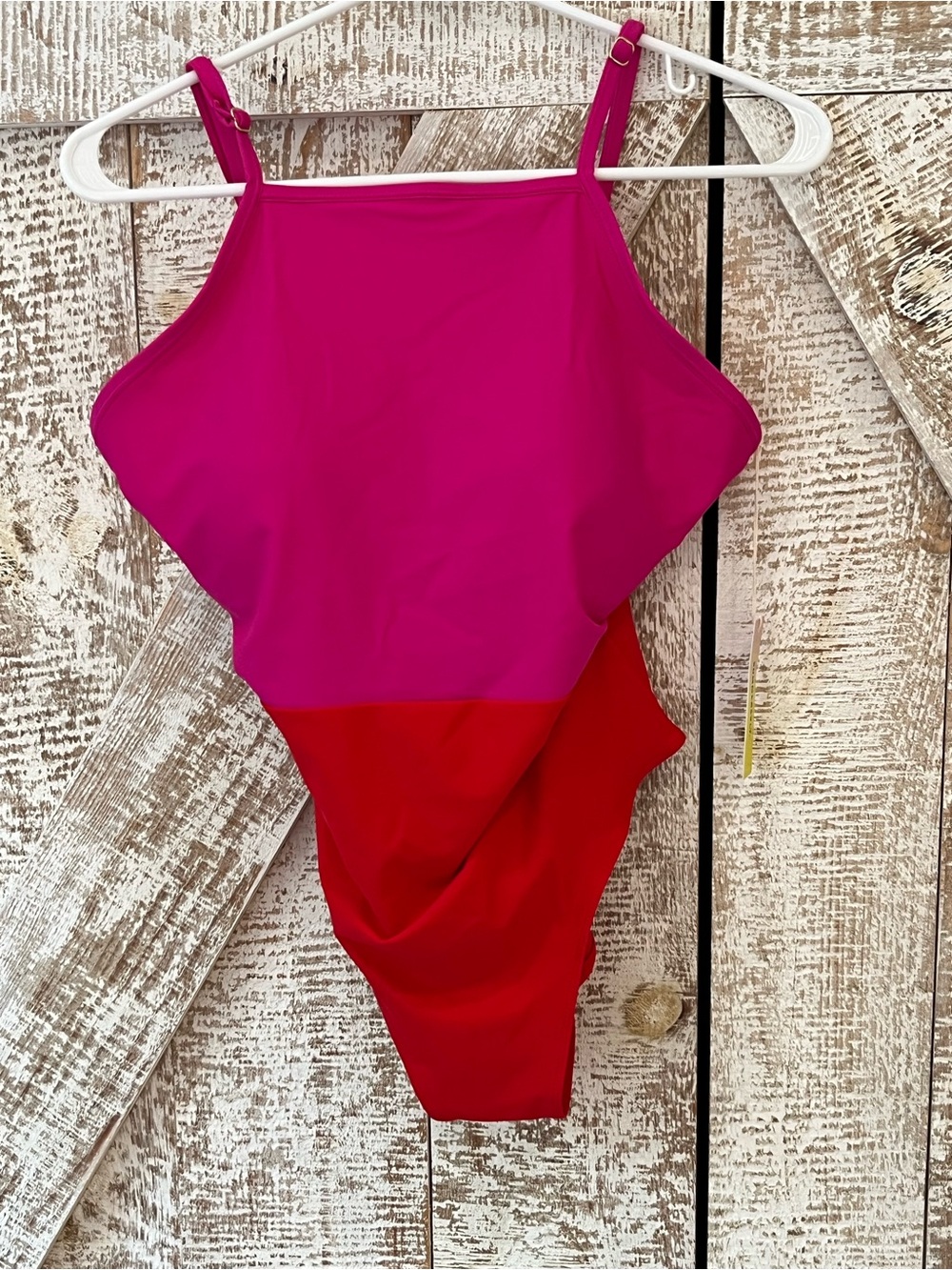 Summersalt Women’s Two-Tone Pink & Red One-Piece Swimsuit Sz 8 New w/Tags